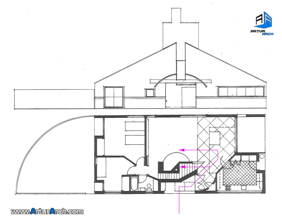 Venturi-Procession-vanna_venturi_facade_نما خانه مادر ونچوری